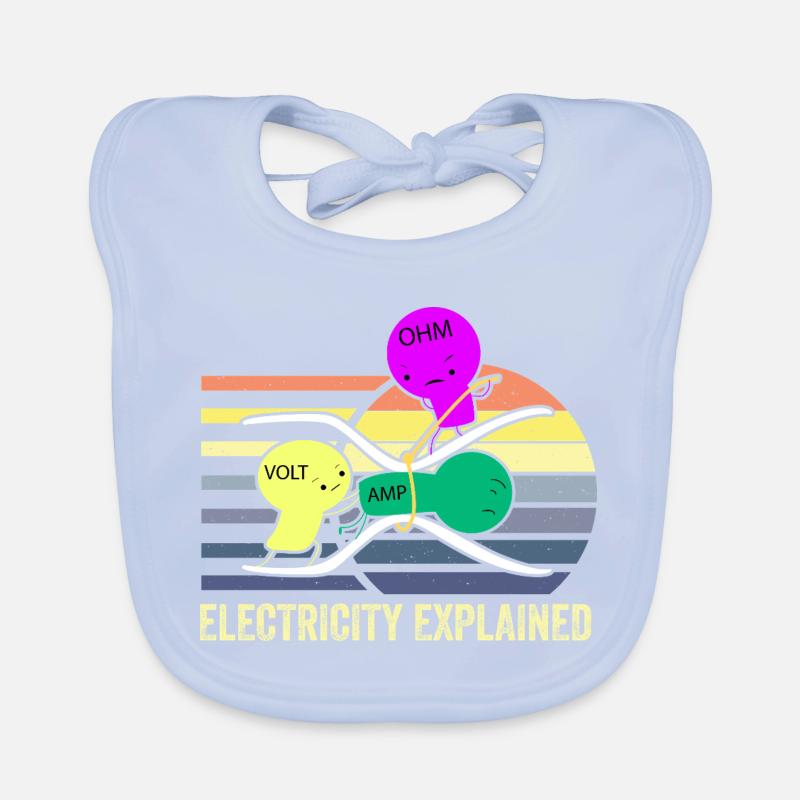 Trio Électricité : Ohm Amp-Volt Bavoir bio Bébé