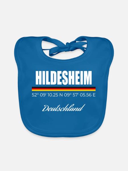 Hildesheim - Baby Bio-Lätzchen - Pfauenblau