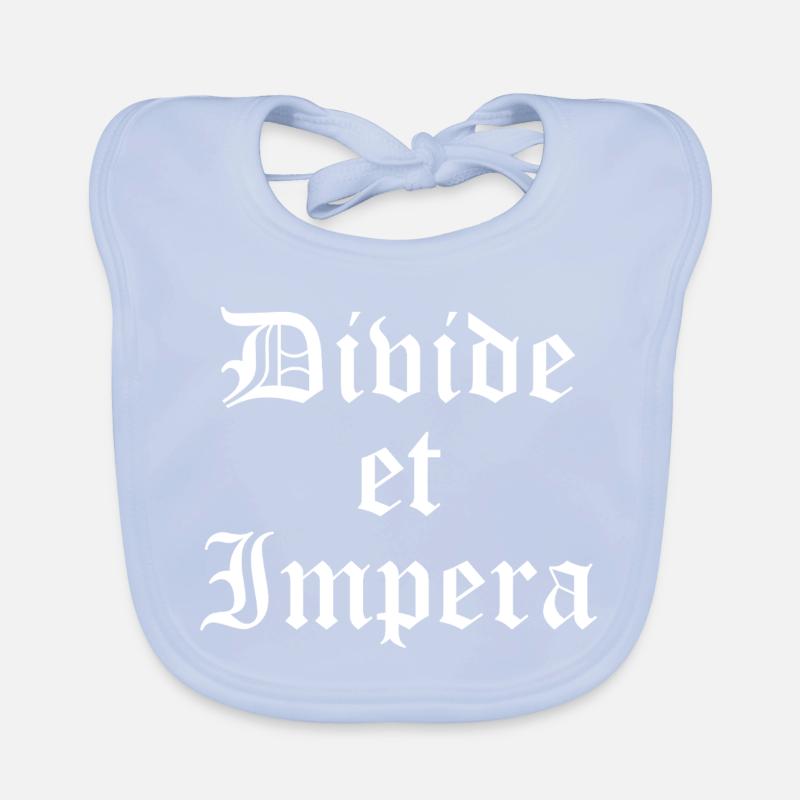 Divide et Impera Gothic Print Organic Baby Bibs