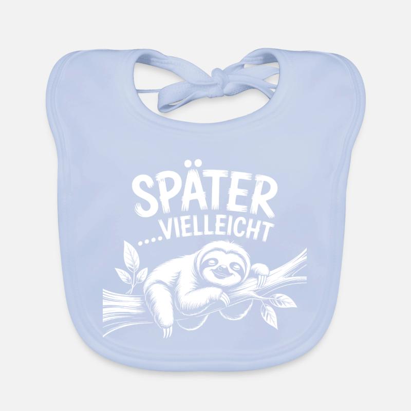 Später Vielleicht Sloth Baby Bio-Lätzchen