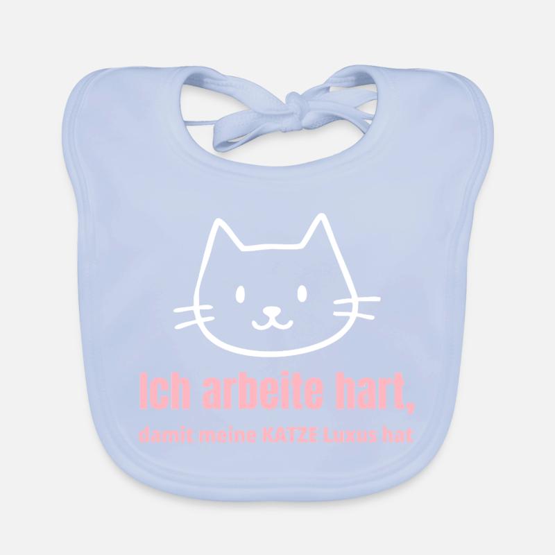Katze Luxus Lustiger Spruch - Minimalistisches Kat Baby Bio-Lätzchen