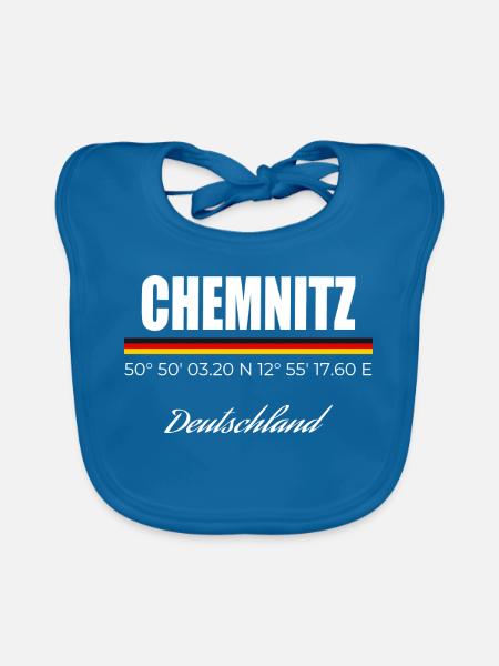 Chemnitz - Baby Bio-Lätzchen - Pfauenblau