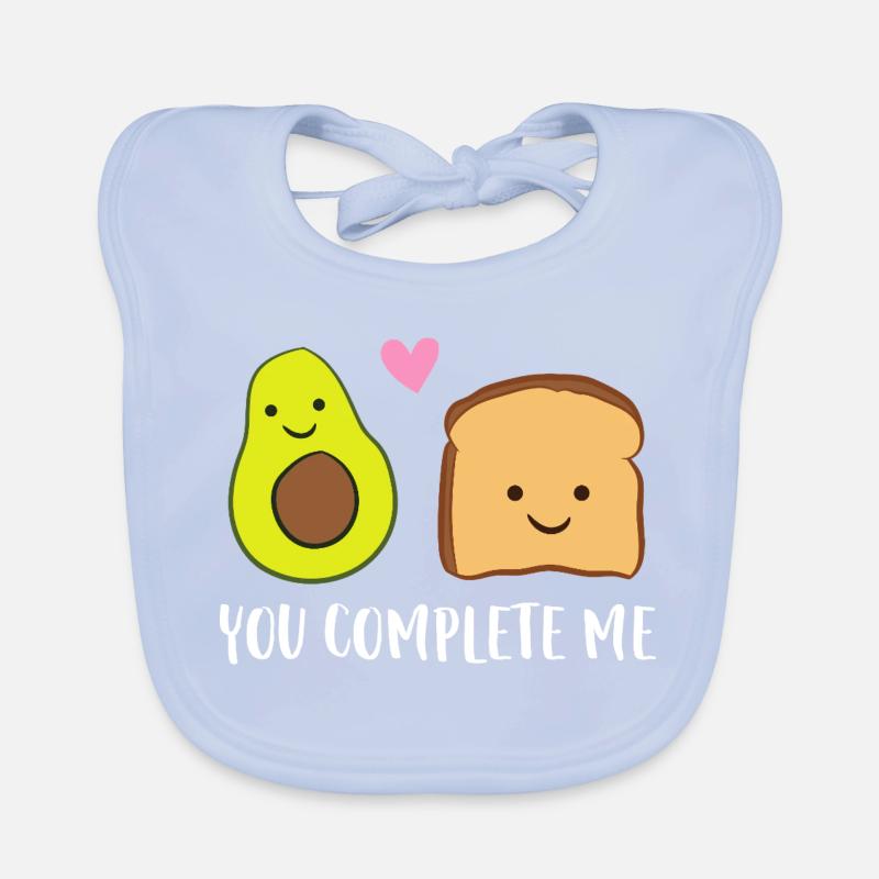 Tu m’as complété toast à l’avocat Bavoir bio Bébé