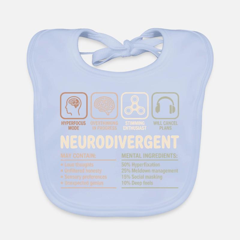 Faits sur les neurodivergents Conception de la neurodiversité Bavoir bio Bébé