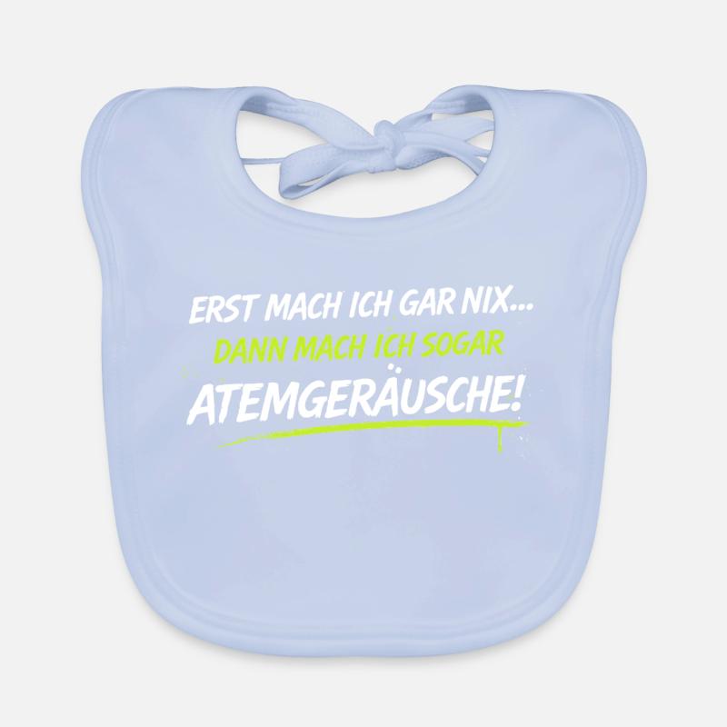 Atemgeräusche Neon-Spruch Baby Bio-Lätzchen