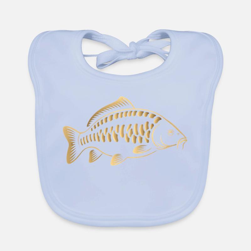Carp Fish : design minimaliste de pêche Bavoir bio Bébé