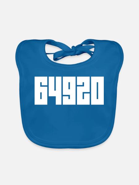 64920 Piła. Postleitzahl Piła - Baby Bio-Lätzchen - Pfauenblau
