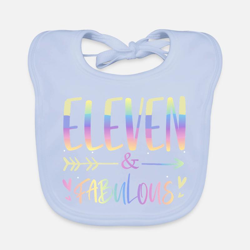 Eleven & Fabulous Rainbow Script Baby Bio-Lätzchen