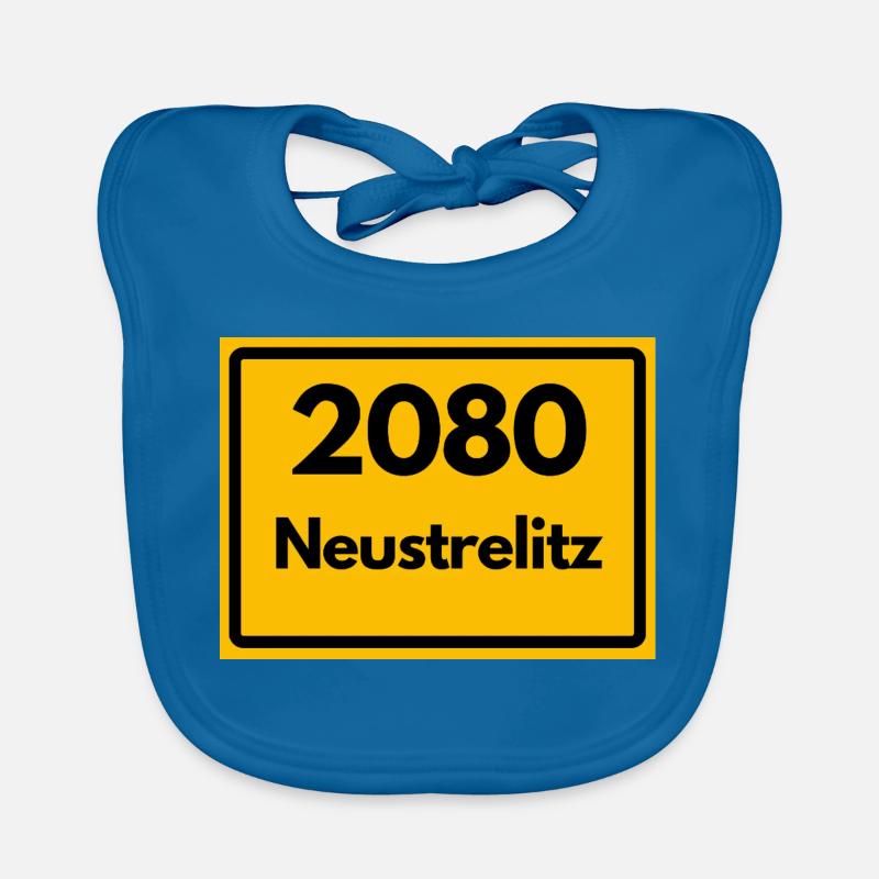 ALTE POSTLEITZAHL PLZ RETRO 2080 NEUSTRELITZ Baby Bio-Lätzchen