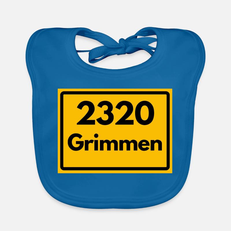 OLD POSTCODE POSTCODE RETRO 2320 GRIMMEN HEIMAT Organic Baby Bibs