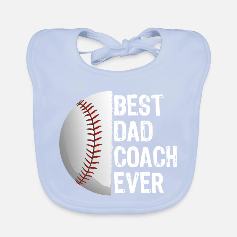 Bester Vater-Trainer aller Zeiten Baseball-Tee Baby Bio-Lätzchen
