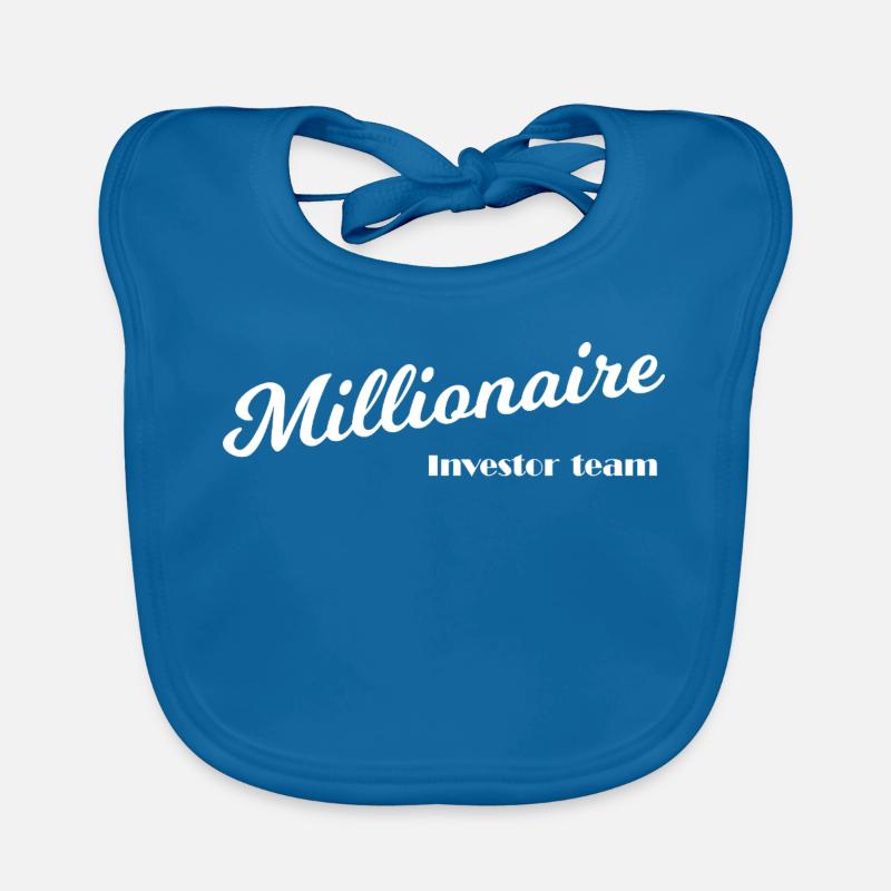 Millionnaires et capitalistes - Bavoir bio Bébé - bleu paon