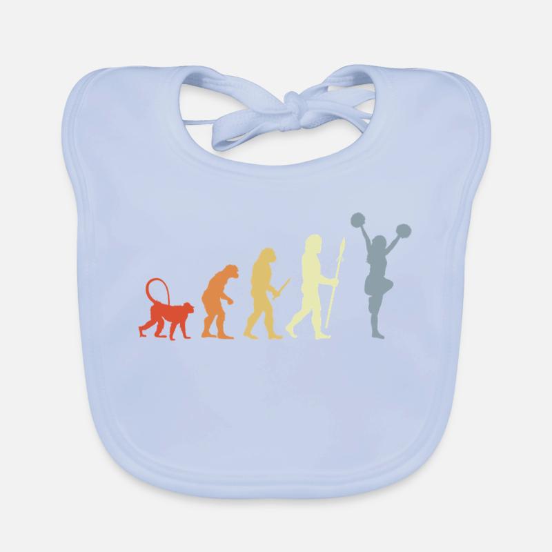 Vintage Cheerleader Evolution Baby Bio-Lätzchen