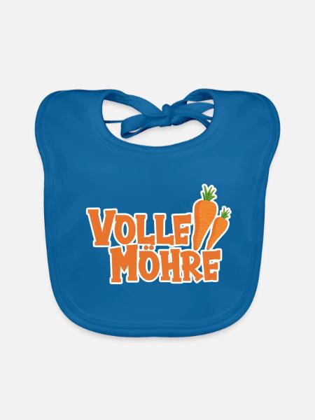 Volle Möhre - Baby Bio-Lätzchen - Pfauenblau