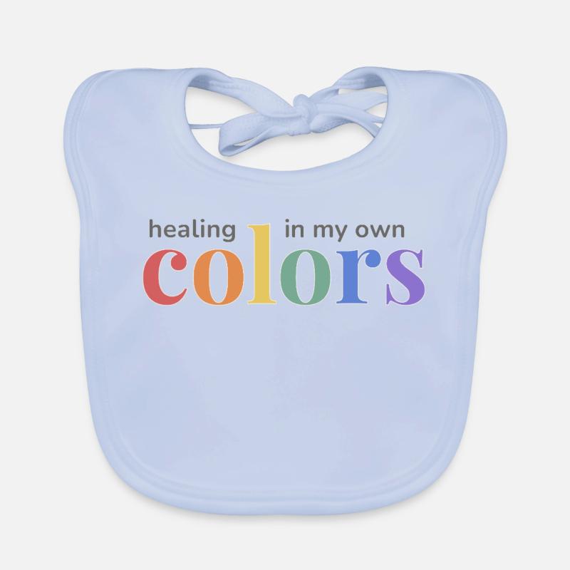 Pride Rainbow Design : Guérir dans mes propres couleurs Bavoir bio Bébé