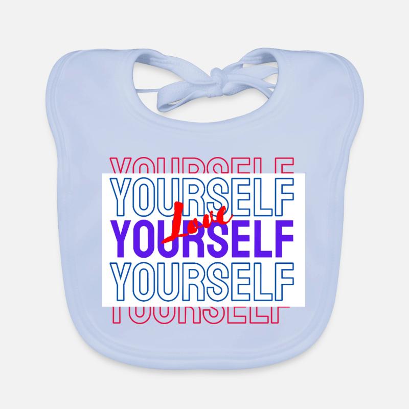 Liebe dich selbst Muster Liebe dich selbst Baby Bio-Lätzchen