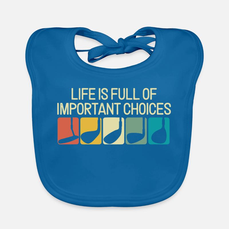 Important Choices Retro Typography Graphic Organic Baby Bibs