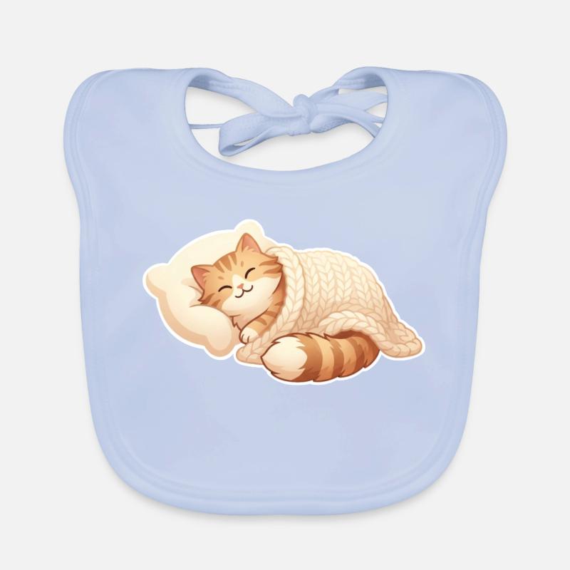 Le chat dort Bavoir bio Bébé