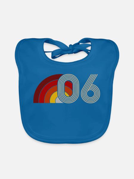 Astro Vintage 10-Jahres-Party 2016 - Baby Bio-Lätzchen - Pfauenblau - Vorne