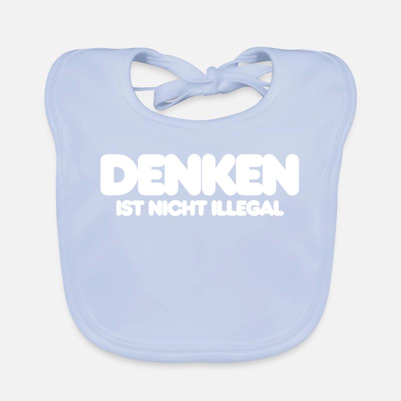 DENKEN IST NICHT ILLEGAL, WEISER IT SPRUCH Baby Bio-Lätzchen