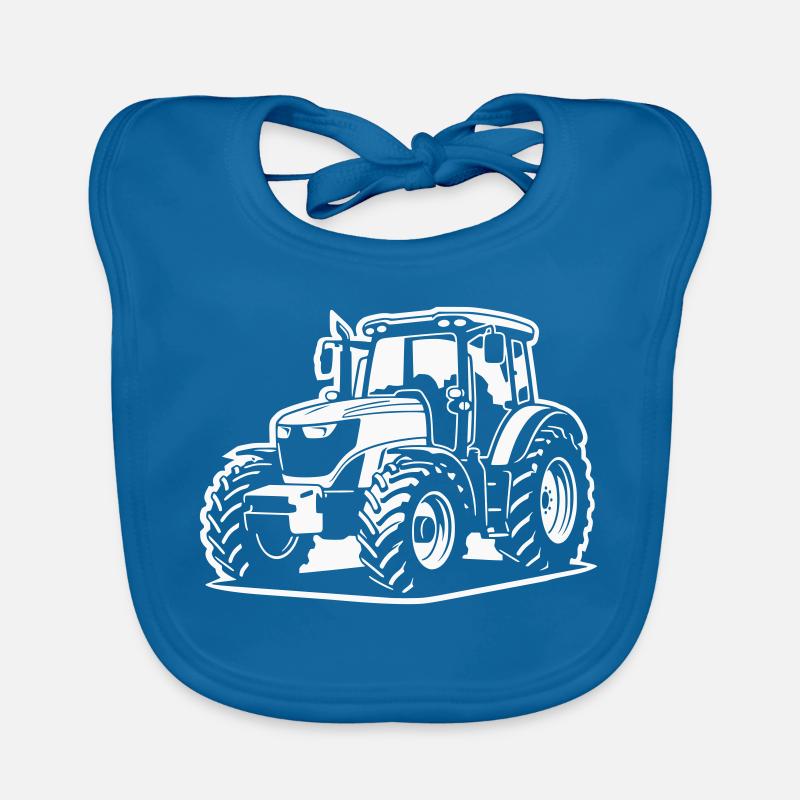 Tractor / tractor / tractor (difference picture) Organic Baby Bibs