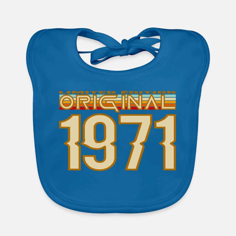 Original 1971 Retro Typography Organic Baby Bibs