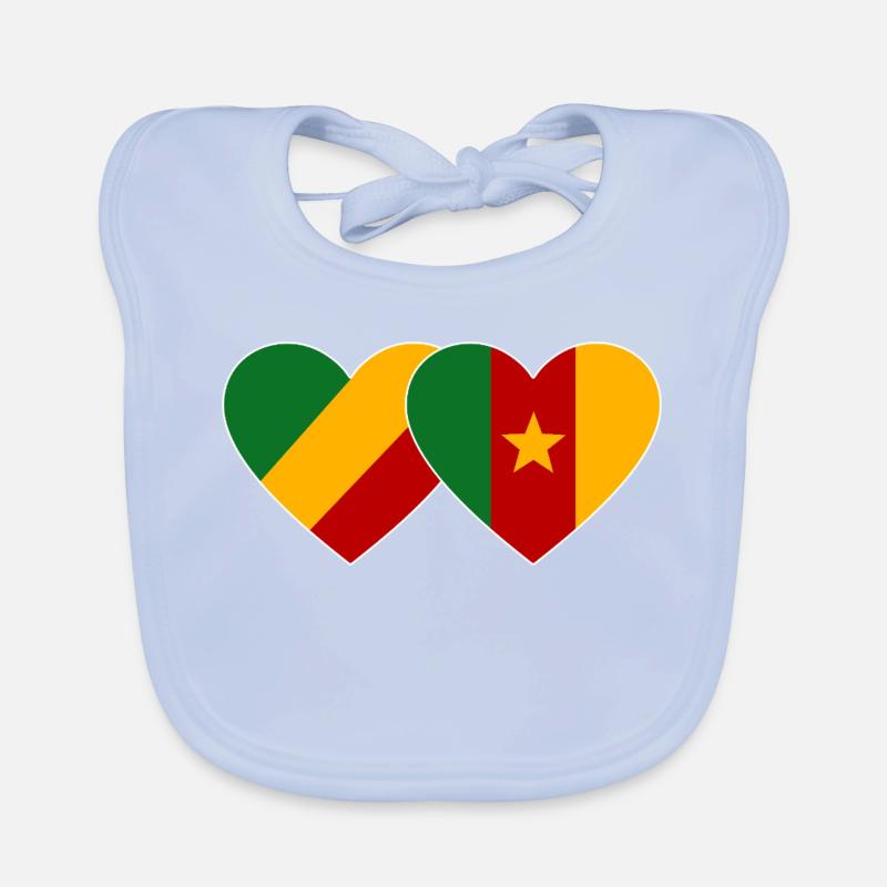 Congo Cameroon Flag Organic Baby Bibs