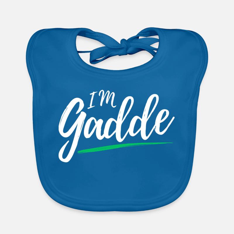 Im Gadde – Logo Hell - Bavoir bio Bébé - bleu paon