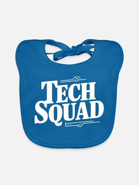 Tech Squad - Baby Bio-Lätzchen - Pfauenblau