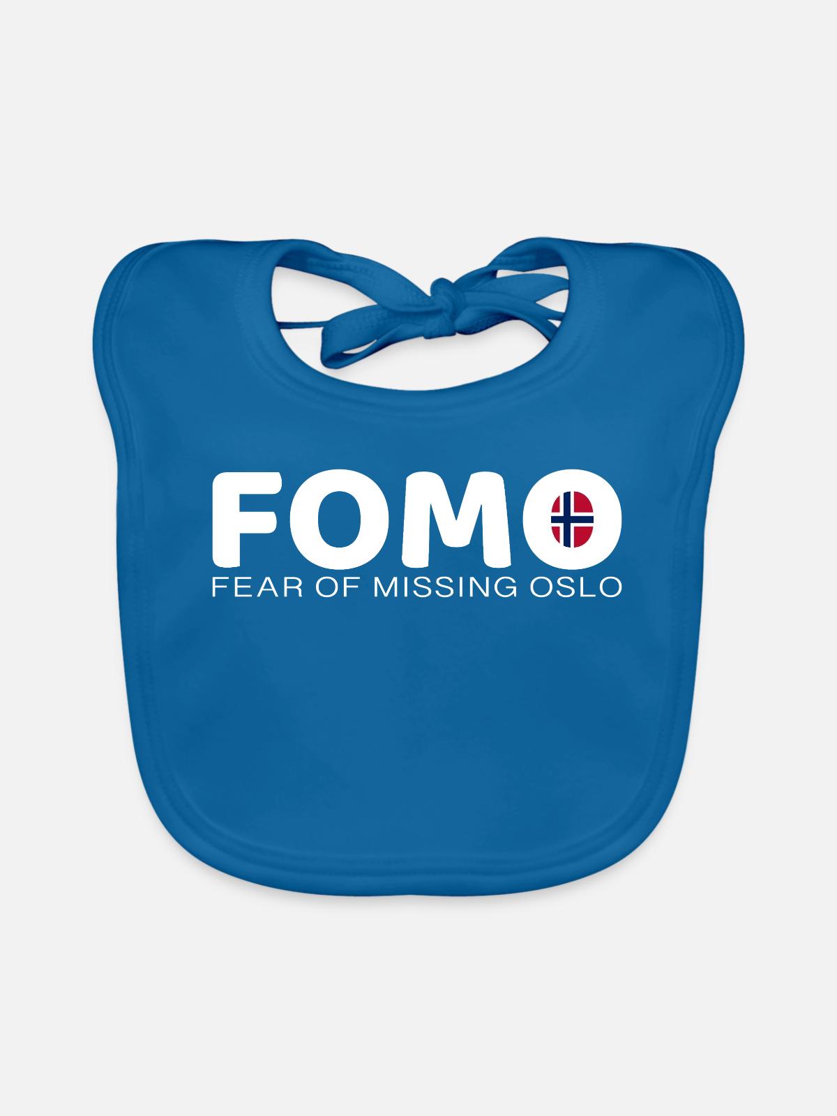 FOMO Oslo - Baby Bio-Lätzchen - Pfauenblau - Vorne