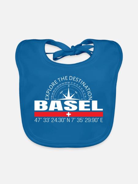 Basel - Baby Bio-Lätzchen - Pfauenblau