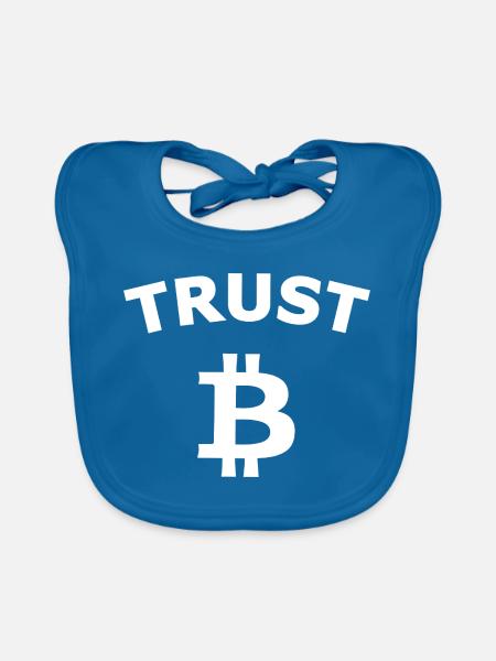 Vertrauen in Bitcoin Grafik - Baby Bio-Lätzchen - Pfauenblau
