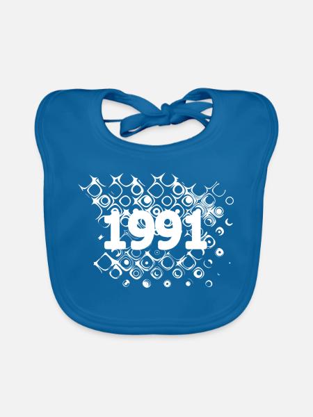 Bubbles 1991 - Baby Bio-Lätzchen - Pfauenblau