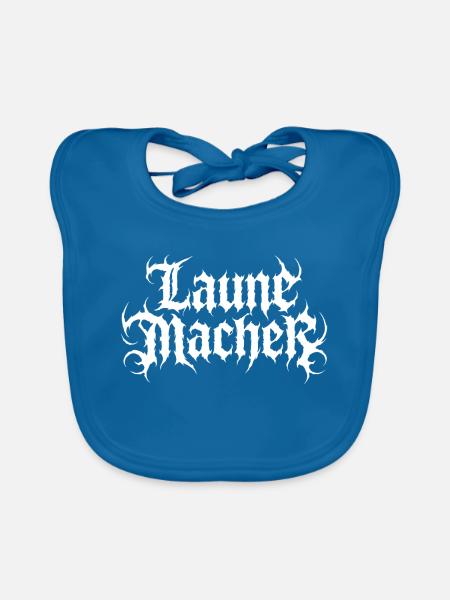 Laune Macher White Label - Baby Bio-Lätzchen - Pfauenblau