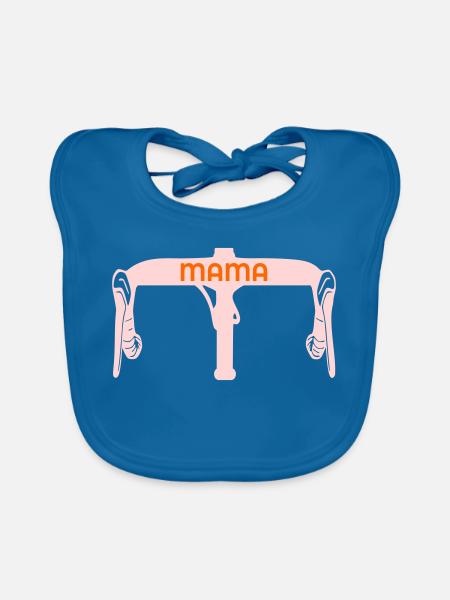 Rennrad Lenker Mama - Baby Bio-Lätzchen - Pfauenblau