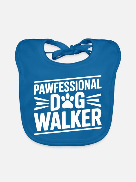 Pawfessionaler Hundespaziergänger - Baby Bio-Lätzchen - Pfauenblau