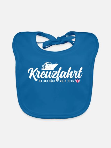 Großbritannien Kreuzfahrt - Baby Bio-Lätzchen - Pfauenblau