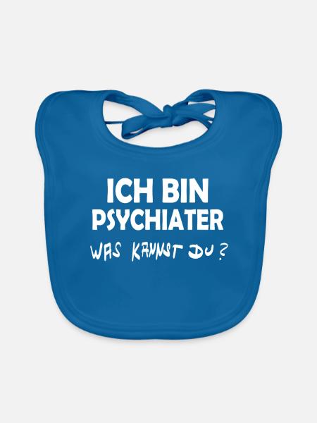 Job Psychiater - Baby Bio-Lätzchen - Pfauenblau