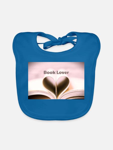 Bücherliebhaber - Baby Bio-Lätzchen - Pfauenblau