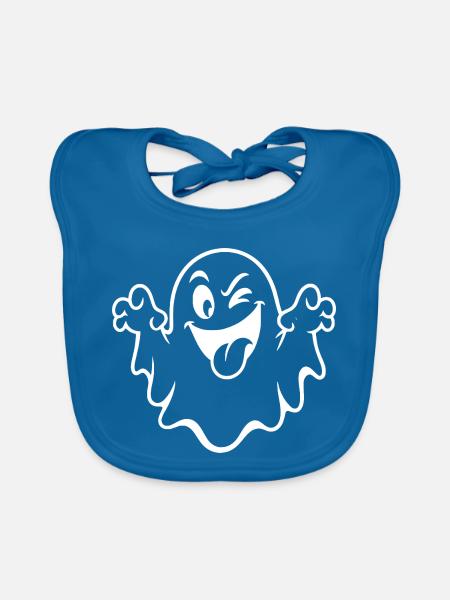 Lustiger Geist - Baby Bio-Lätzchen - Pfauenblau