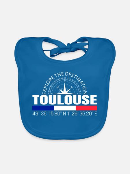 Toulouse - Baby Bio-Lätzchen - Pfauenblau