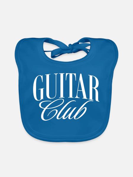 Gitarren Club - Baby Bio-Lätzchen - Pfauenblau