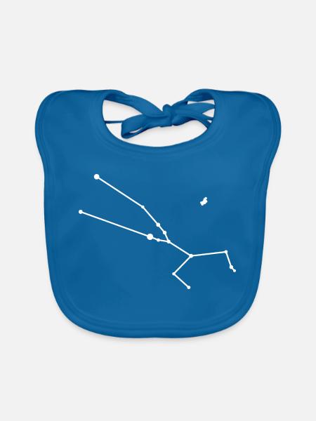 Kunst der Sternbild Stier - Baby Bio-Lätzchen - Pfauenblau