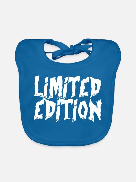 Begrenzte Edition Graffiti - Baby Bio-Lätzchen - Pfauenblau