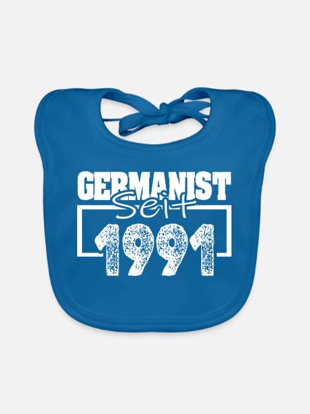Germanist 1991 - Baby Bio-Lätzchen - Pfauenblau