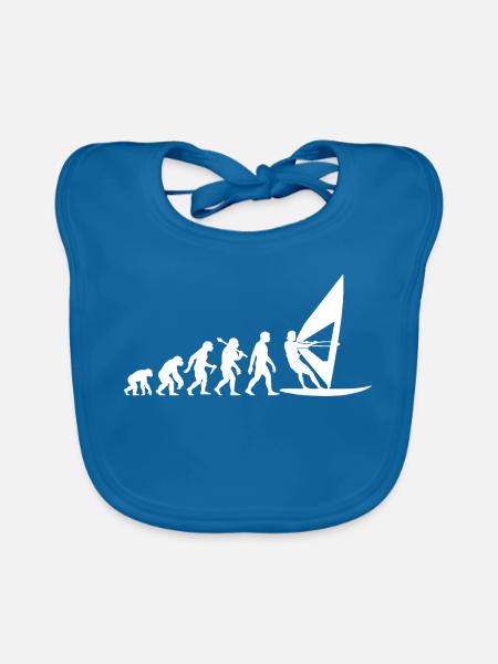 Windsurfing Evolution Für Windsurfer - Baby Bio-Lätzchen - Pfauenblau