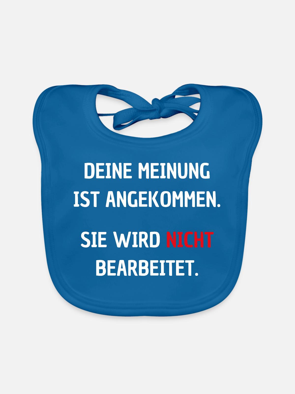 Meinung Wird NICHT Bearbeitet - Baby Bio-Lätzchen - Pfauenblau - Vorne