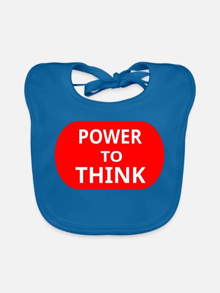 power_to_think - Baby Bio-Lätzchen - Pfauenblau