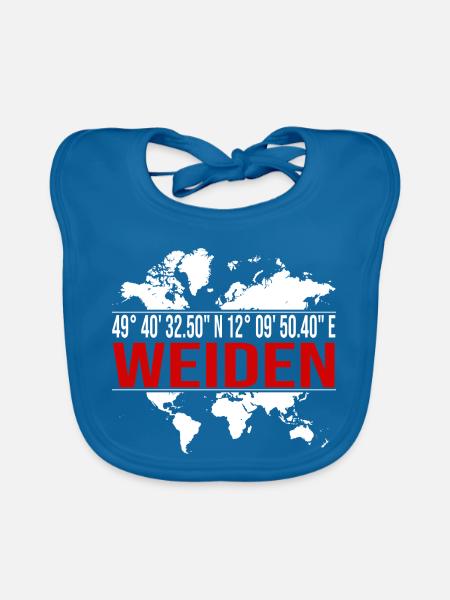 Weiden - Baby Bio-Lätzchen - Pfauenblau