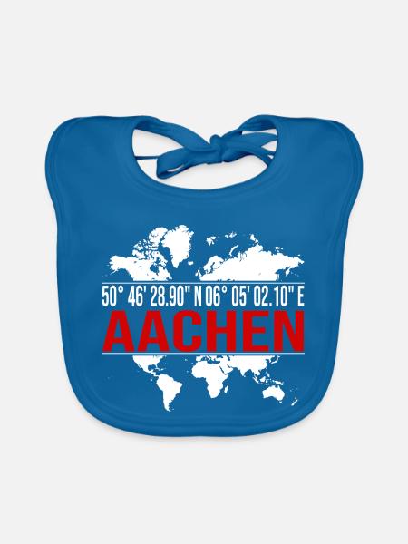 Aachen - Baby Bio-Lätzchen - Pfauenblau - Vorne